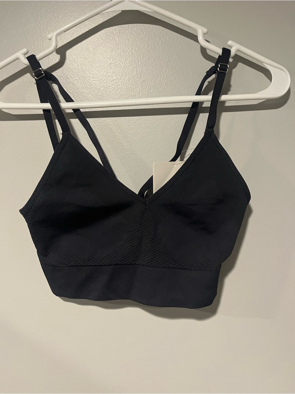 knix Black Longevity Sports Bralette with Double Adjustable Straps